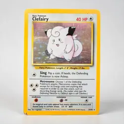 Clefairy 5/102 Holo Rare Base Set Unlimited WOTC Pokemon Card LP - Image 1