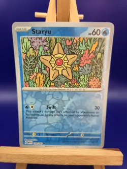 POKEMON TCG: STARYU 120/165 151 REVERSE HOLO COMMON CARD LP+ - Image 1