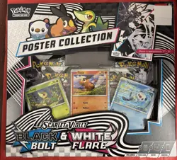 Pokemon TCG Scarlet and Violet Black Bolt White & Flare Poster Collection Sealed - Image 1