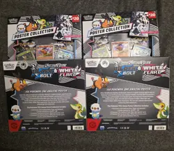 Pokemon TCG Black Bolt White Flare Unova Poster Collection Lot of 4 Sealed. - Image 4