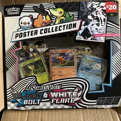 Pokemon TCG SV10.5 Black Bolt & White Flare Unova Poster Collection Box Sealed - Image 1