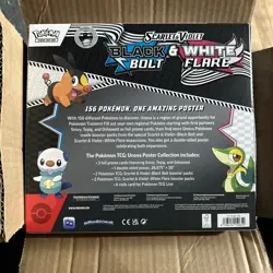 Pokemon TCG SV10.5 Black Bolt & White Flare Unova Poster Collection Box Sealed - Image 2