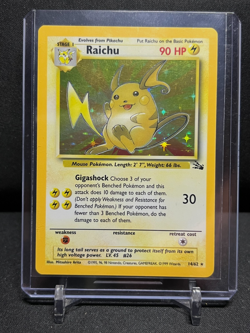 Raichu 14/62 Holo Rare Pokemon 1999 Fossil - LP - Image 1