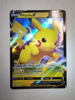 Pikachu V -Holo Black Star Promo-NM Sword & Shield Promos SWSD SWSH061 Pokemon - Image 1