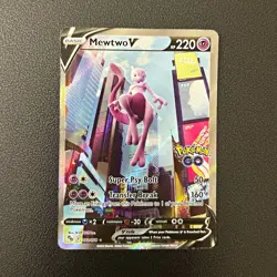 Pokemon TCG Mewtwo V Full Art Holo Ultra Rare 072/078 Pokemon GO English - Image 1