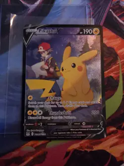 Pokemon TCG Pikachu v Lost Origin Trainer Gallery TG16/TG30 Holo Ultra Rare LP - Image 1
