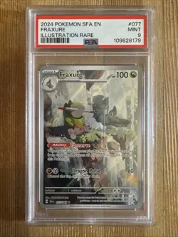 Fraxure 077/064 Pokemon TCG Scarlet & Violet Shrouded Fable Illustration PSA 9 - Image 1