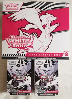 White Flare Elite Trainer Box & 2 Booster Bundles - Pokemon TCG - Factory Sealed - Image 2
