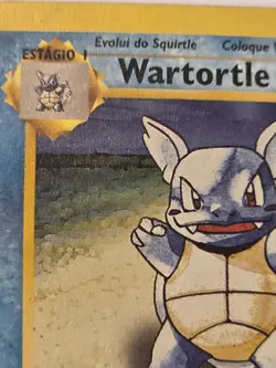 Pokemon Base Set Wartortle Evolution Error 42/102 in portuguese damaged - Image 4