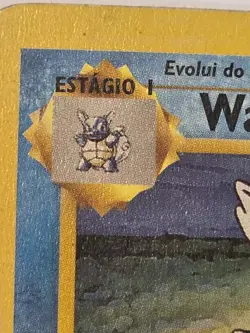 Pokemon Base Set Wartortle Evolution Error 42/102 in portuguese damaged - Image 5