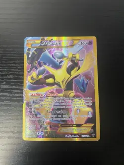 Pokemon Alakazam TCG EX XY Fates Collide Holo Card 125/124 Full Art Secret Rare - Image 1