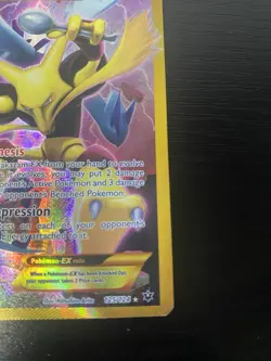 Pokemon Alakazam TCG EX XY Fates Collide Holo Card 125/124 Full Art Secret Rare - Image 2