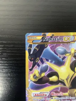 Pokemon Alakazam TCG EX XY Fates Collide Holo Card 125/124 Full Art Secret Rare - Image 4