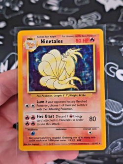 Ninetales 1999 Base Set Unlimited 12/102 Holo Rare WotC Pokemon TCG Card - Image 1