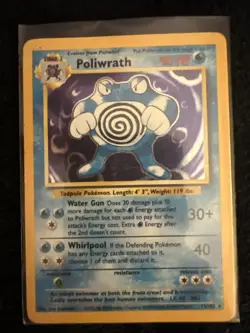 Pokemon TCG Poliwrath Base Set 13/102 Holo Unlimited Holo Rare - Image 1