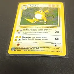 Wizards of the Coast Pokemon TCG Base Set Raichu 14/102 Holo Rare 80HP - Image 2