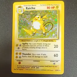 Wizards of the Coast Pokemon TCG Base Set Raichu 14/102 Holo Rare 80HP - Image 5