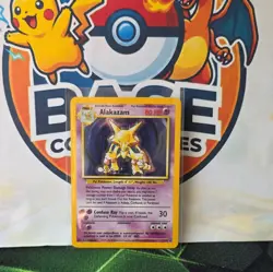 Pokemon TCG Alakazam Base Set 1/102 Holo RARE LP - Image 1