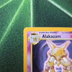 Pokemon TCG Alakazam Base Set 1/102 Holo RARE LP - Image 3