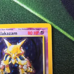 Pokemon TCG Alakazam Base Set 1/102 Holo RARE LP - Image 4