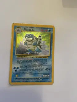 Pokemon TCG Blastoise Base Set Holo Unlimited Rare Card 2/102 Moderately Played - Image 1