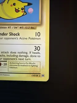 Pokemon TCG Flying Pikachu Evolutions Card 110/108 Secret Rare - Image 4