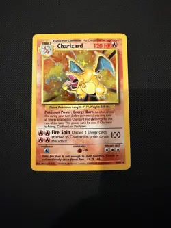 Pokemon TCG Charizard Base Set 4/102 Holo Unlimited Holo Rare - Image 1