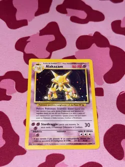 Alakazam 1/102 - Rare Holo - Pokemon TCG Base Set Italian LP/NM SWIRL - Image 1