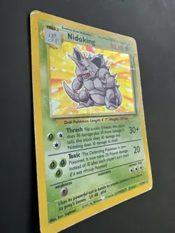 Pokemon TCG Nidoking Base Set Holo Unlimited Rare Card 11/102 HP - Image 2