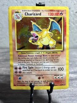 Charizard 4/102 Base Set Holo Rare-Pokemon TCG-Fast Shipping-Played!! - Image 1