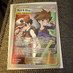 Pokemon TCG Red & Blue 234/236 Cosmic Eclipse TAG TEAM Secret Rare Full Art Holo - Image 4