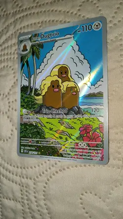 Pokemon TCG Alolan Dugtrio Holo Illustration Rare Card 208/191 Surging Sparks - Image 2