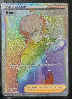 Pokemon - Bede (Secret) - 207/202 - SWSH01: Sword & Shield Base Set - Hol NM - Image 1
