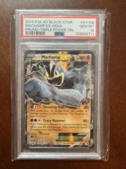 Pokemon Machamp EX XY Black Star Promo Holo #XY108 2016 PSA 10 POP 63 - Image 1