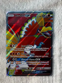 2017 Pokemon TCG Ho-Oh GX 131/147 Promo Cards Full Art Holo GX Near Mint NM - Image 2
