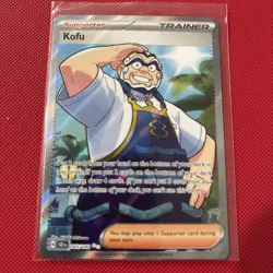 Pokemon TCG Stellar Crown Sv07 Full Art Trainer Holo Ultra Rare Kofu 165/142 - Image 1