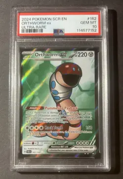 Pokemon TCG Orthworm EX Full Art Ultra Rare Card Stellar Crown 162/142 - PSA 10 - Image 1