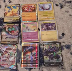 Pokemon TCG 8-Card Lot w/ Binder Sleeves - Japanese Holo/Foil Pikachu V/full - Image 5