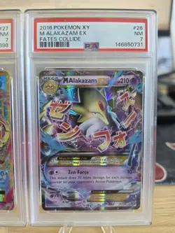 PSA 7 Pokemon TCG Holo Promo EX Lot 3: Aerodactyl XY98 Slowbro 27 Alakazam 26 - Image 4