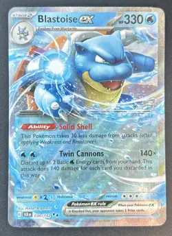 Blastoise ex 030/142 Stellar Crown Double Rare Holo Pokemon TCG Card NM - Image 1