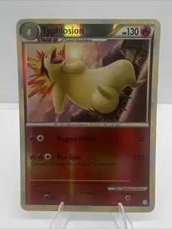 Typhlosion 32/123 HeartGold & SoulSilver Reverse Holo TCG Pokemon LP - Image 1