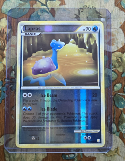 Pokemon TCG Lapras 24/123 HeartGold & SoulSilver Reverse Holo Rare - Image 1