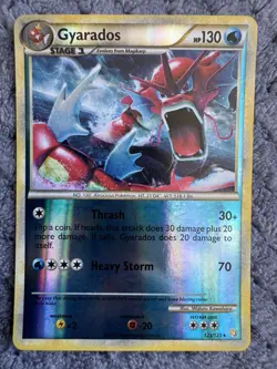 Pokemon TCG Gyarados (Red) 123/123 HeartGold SoulSilver Reverse Holo NICE LP+ - Image 1