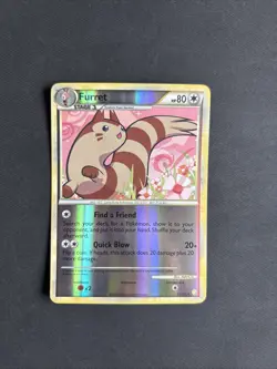 Pokemon TCG Furret Heartgold & Soulsilver 21/123 Reverse Holo Rare 2010 - NM - Image 1