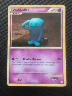 Pokemon TCG Wobbuffet Holo Card 13/123 HeartGold/SoulSilver Base Set - Image 1