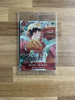 ONE PIECE Card Monkey D. Luffy P-080 Sealed Promo MOS BURGER Collaboration JP - Image 1