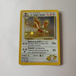 Pokemon Cards: Gym Heroes Rare Holo: Lt. Surge's Fearow 7/132 MP - Image 1