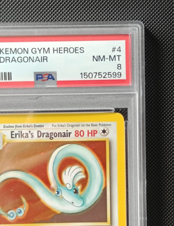 Pokemon TCG Erika's Dragonair 4/132 Gym Heroes Holo Rare Card - NM-MT - PSA 8 - Image 3