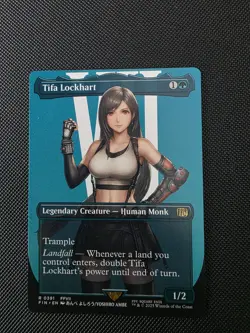MISPRINT BLUE ***Borderless Tifa Lockheart*** MTG Final Fantasy - Ink error - Image 2