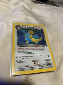VTG Pokemon Team Rocket Dark Dragonite 5/82 Holo Rare HP - Image 1